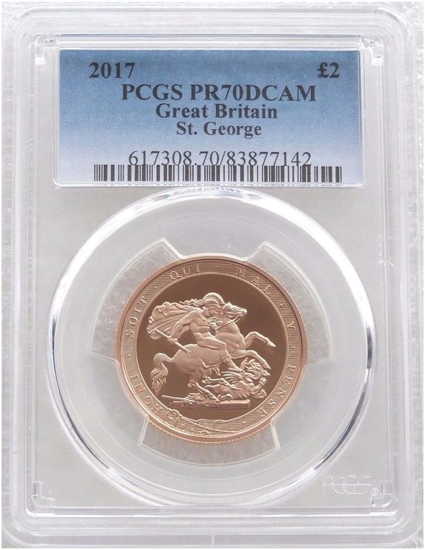 2017 Pistrucci £2 Double Sovereign Gold Proof Coin PCGS PR70 DCAM