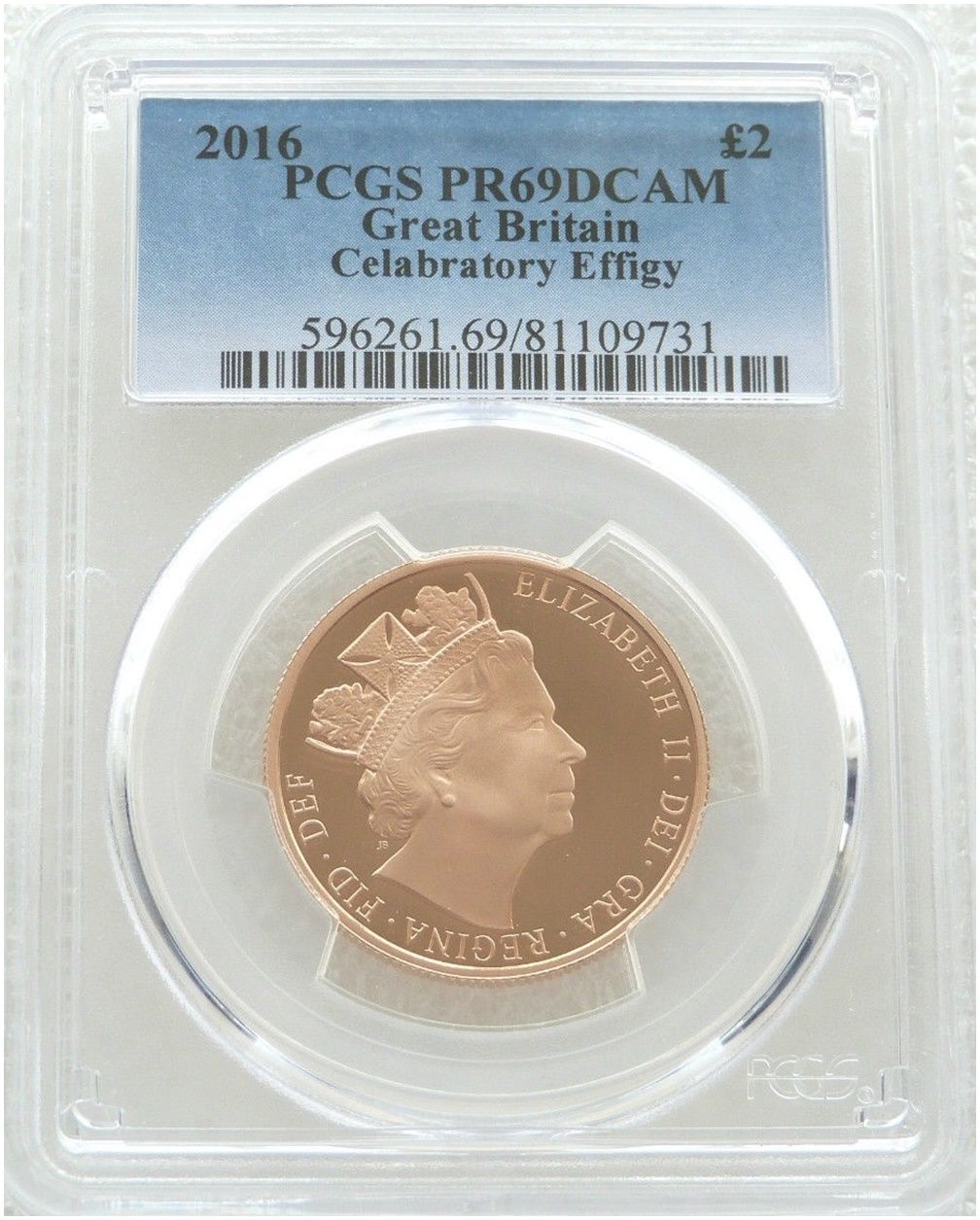 2016 Queens 90th Birthday £2 Double Sovereign Gold Proof Coin PCGS PR69 DCAM - James Butler