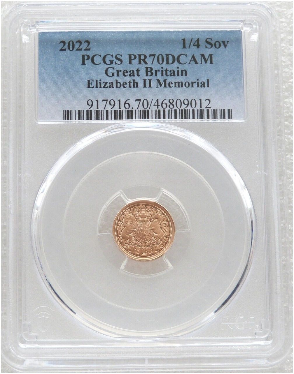 2022 Memorial Quarter Sovereign Gold Proof Coin PCGS PR70 DCAM