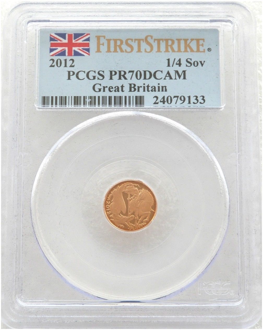 2012 Diamond Jubilee Quarter Sovereign Gold Proof Coin PCGS PR70 DCAM First Strike