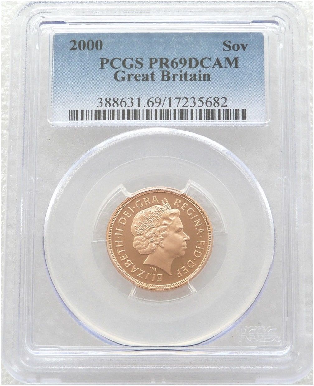 2000 St George and the Dragon Full Sovereign Gold Proof Coin PCGS PR69 DCAM