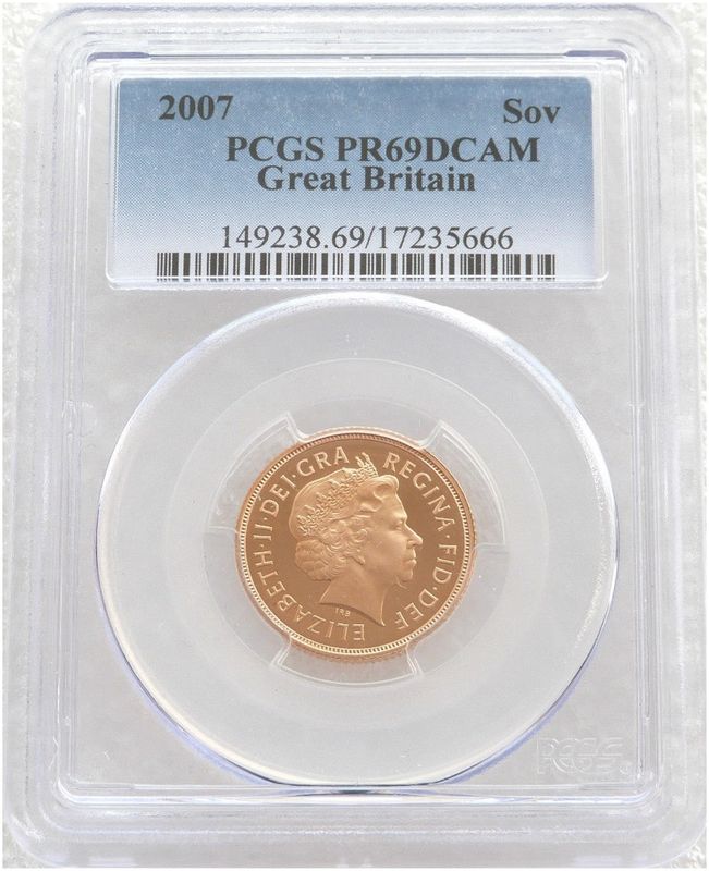 2007 St George and the Dragon Full Sovereign Gold Proof Coin PCGS PR69 DCAM