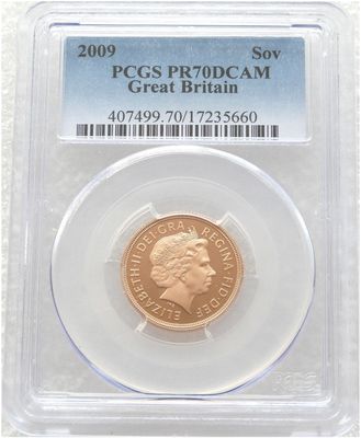 2009 St George and the Dragon Full Sovereign Gold Proof Coin PCGS PR70 DCAM