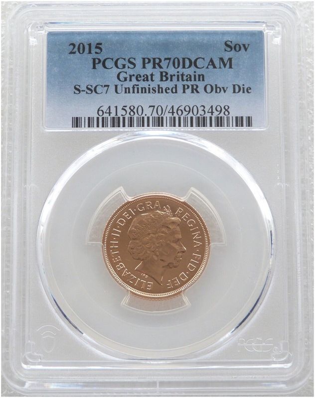 2015 St George and the Dragon Full Sovereign Gold Proof Coin PCGS PR70 DCAM Mint Error Mule