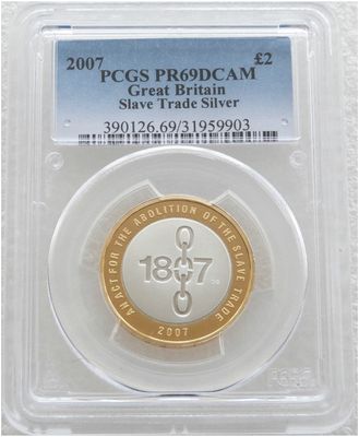 2007 Abolition of the Slave Trade £2 Silver Proof Coin PCGS PR69 DCAM