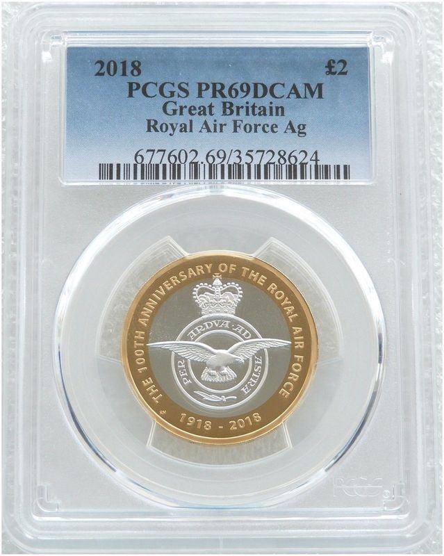 2018 Royal Air Force RAF Emblem £2 Silver Proof Coin PCGS PR69 DCAM