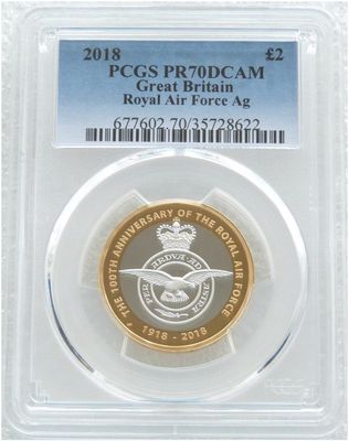 2018 Royal Air Force RAF Emblem £2 Silver Proof Coin PCGS PR70 DCAM