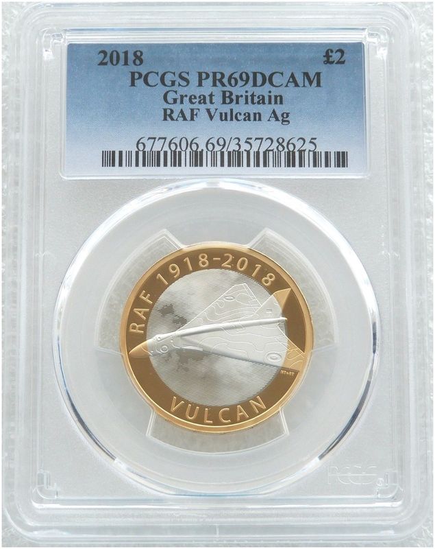 2018 Royal Air Force RAF Vulcan £2 Silver Proof Coin PCGS PR69 DCAM