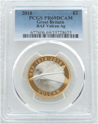 2018 Royal Air Force RAF Vulcan £2 Silver Proof Coin PCGS PR69 DCAM