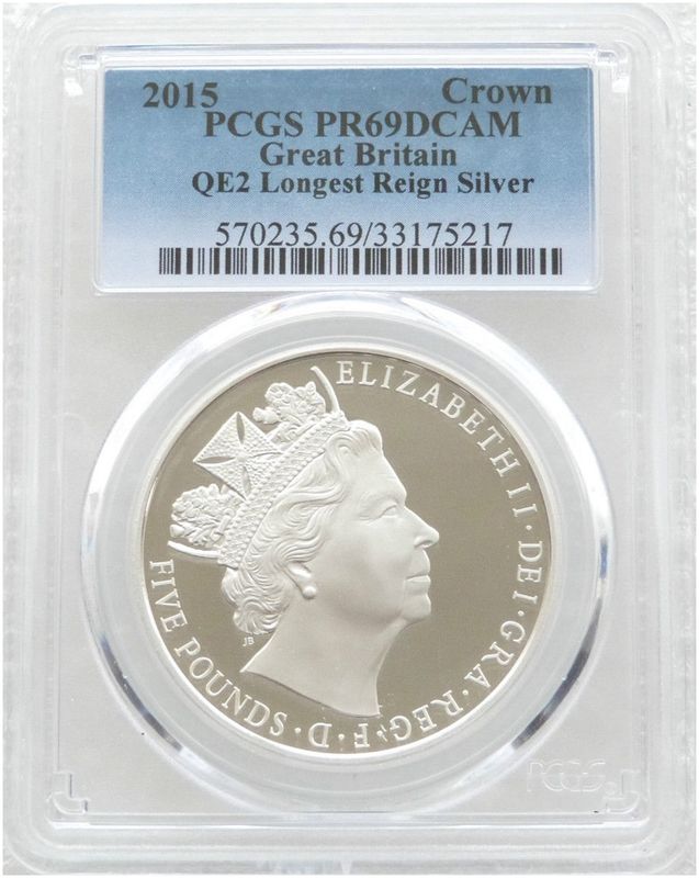 2015 Longest Reigning Monarch £5 Silver Proof Coin PCGS PR69 DCAM