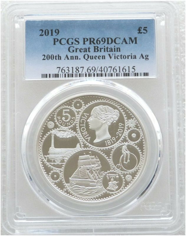 2019 Birth of Queen Victoria £5 Silver Proof Coin PCGS PR69 DCAM