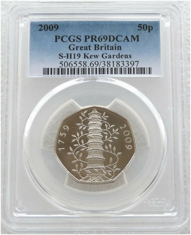 2009 Kew Gardens 50p Proof Coin PCGS PR69 DCAM