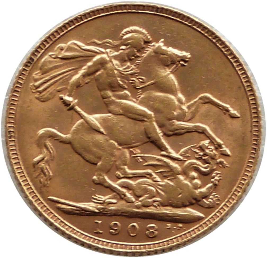 1908 Edward VII Full Sovereign Gold Coin