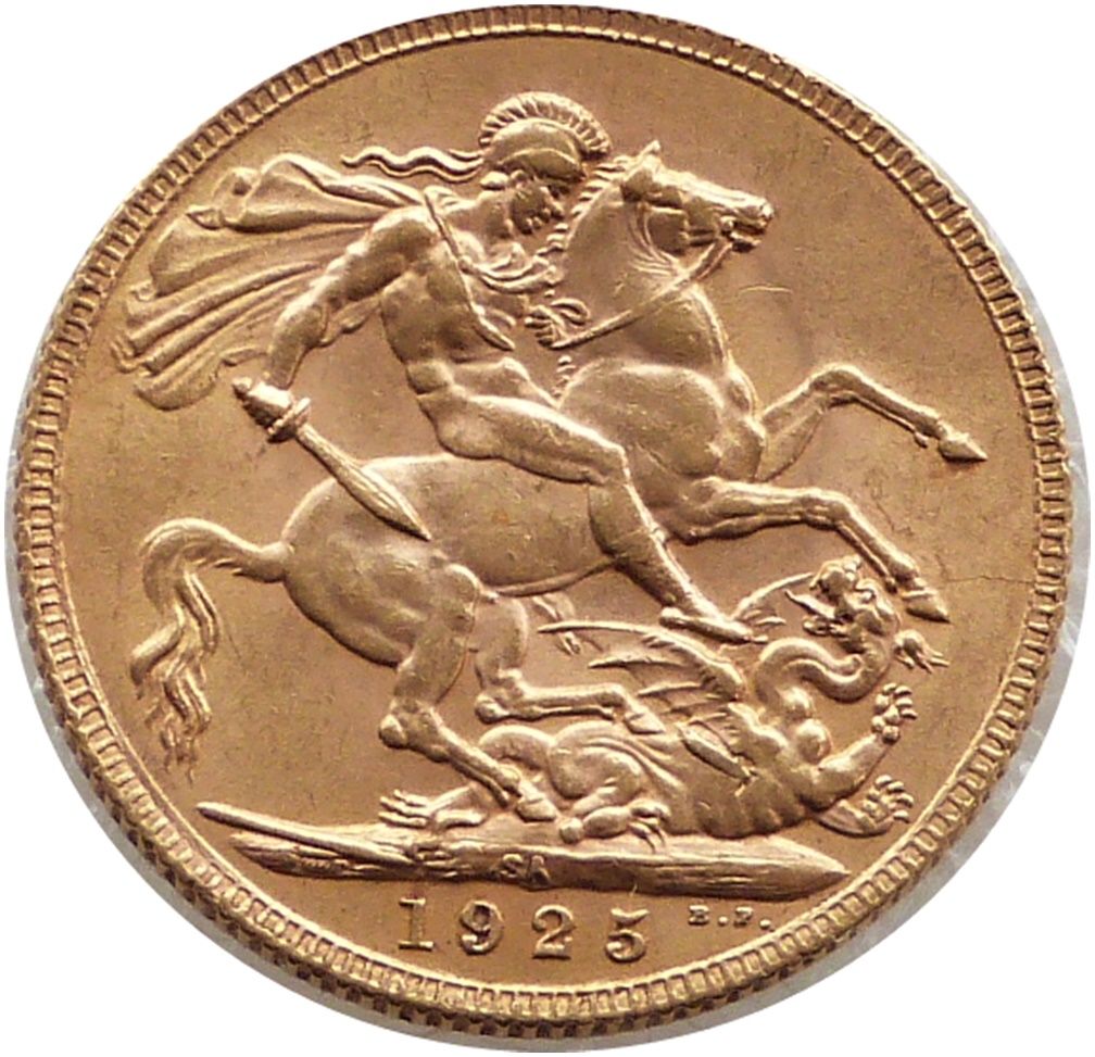 1925-SA South Africa George V Full Sovereign Gold Coin