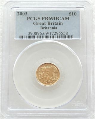2003 Britannia £10 Gold Proof 1/10oz Coin PCGS PR69 DCAM 2003 Britannia £10 Gold Proof 1/10oz Coin PCGS PR69 DCAM
