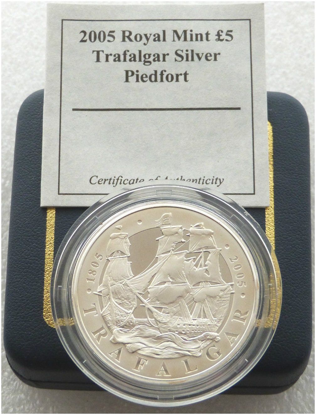 2005 Battle of Trafalgar Piedfort £5 Silver Proof Coin Box Coa