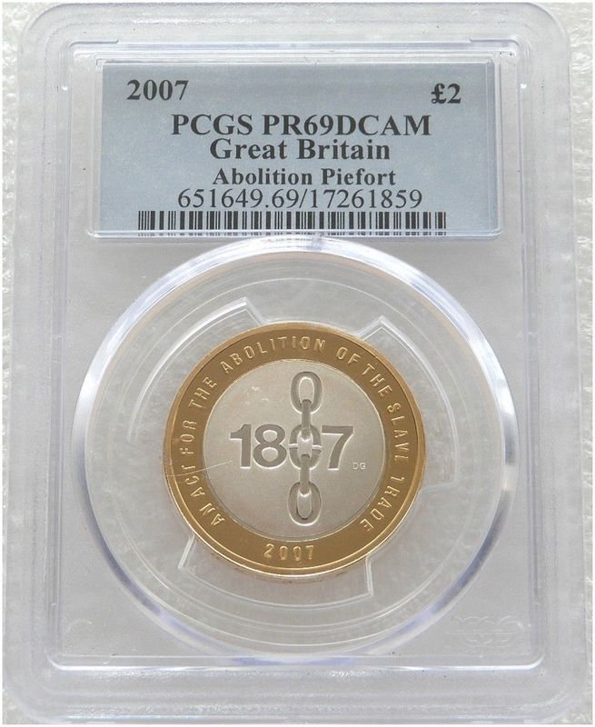 2007 Abolition of the Slave Trade Piedfort £2 Silver Proof Coin PCGS PR69 DCAM