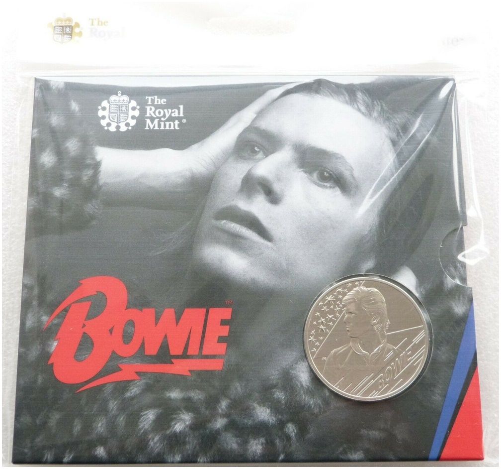 2020 Music Legends David Bowie £5 Brilliant Uncirculated Coin Pack Sealed