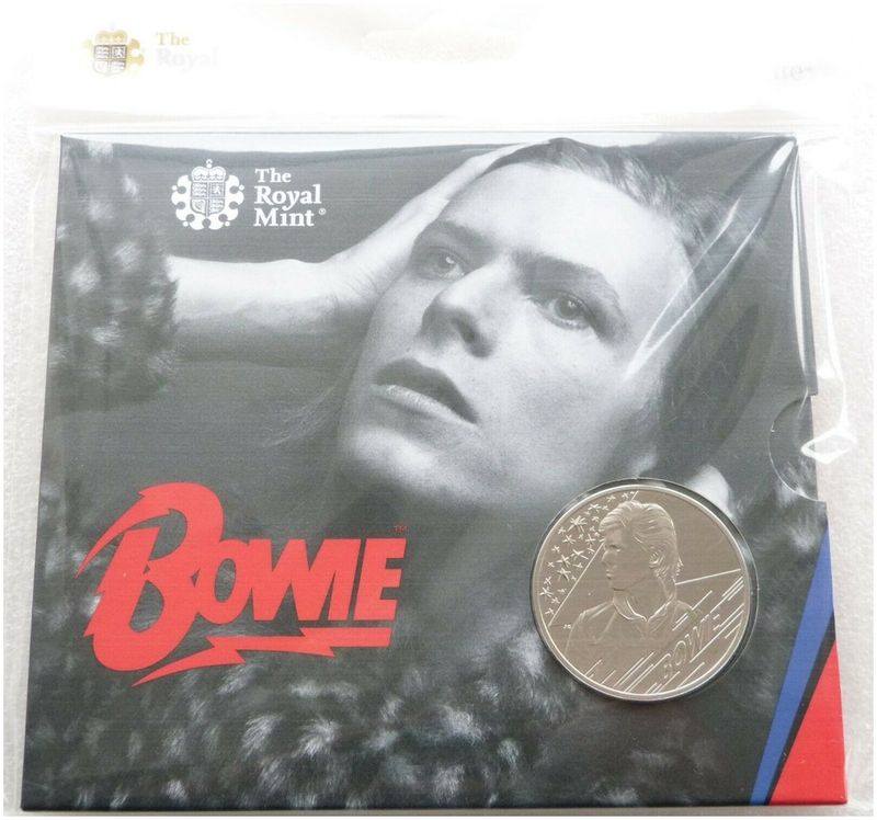 2020 Music Legends David Bowie £5 Brilliant Uncirculated Coin Pack Sealed