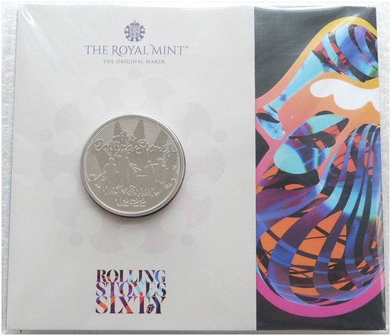 2022 Music Legends The Rolling Stones £5 Brilliant Uncirculated Coin Pack Sealed