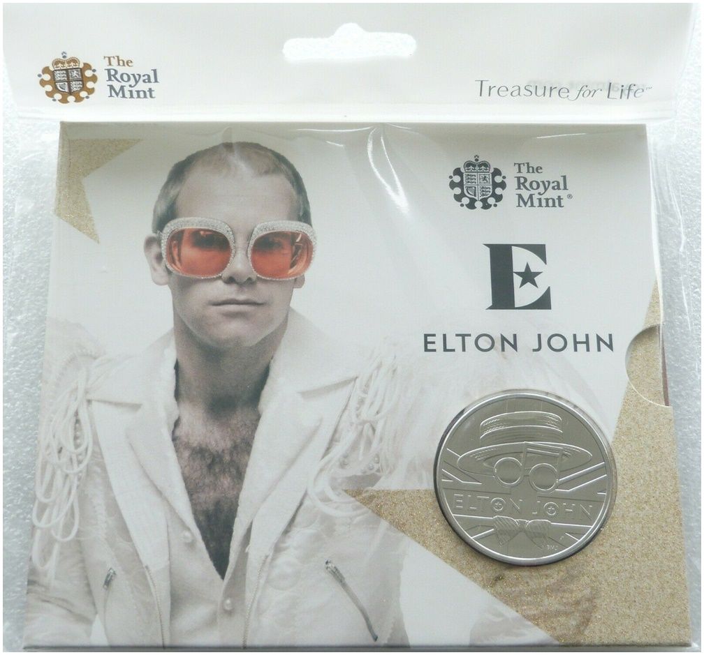 2020 Music Legends Elton John Rocket Man £5 Brilliant Uncirculated Coin Pack Sealed