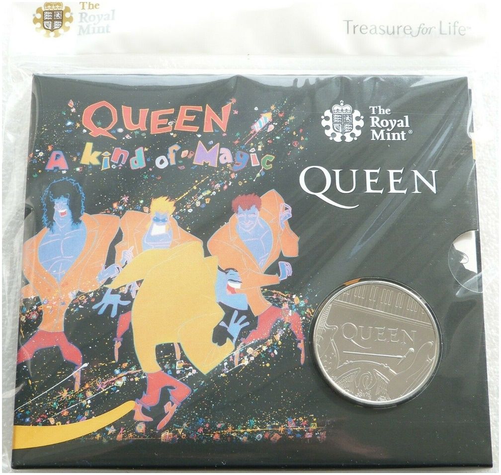 2020 Music Legends Queen A Kind of Magic £5 Brilliant Uncirculated Coin Pack Sealed