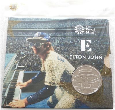 2020 Music Legends Elton John Dodgers Stadium £5 Brilliant Uncirculated Coin Pack Sealed