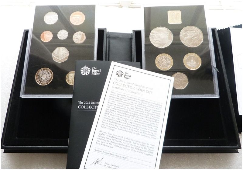 2015 Royal Mint Deluxe Collector Proof 13 Coin Set Box Coa