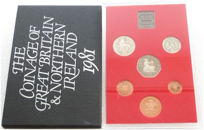 1981 Royal Mint Standard Proof 6 Coin Set