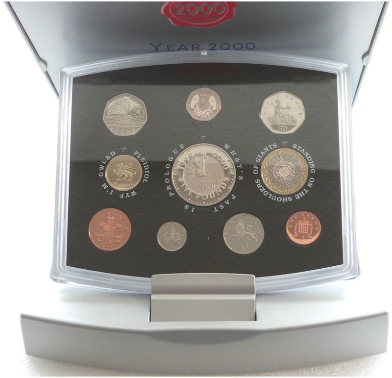 2000 Royal Mint Executive Proof 10 Coin Set Box Coa
