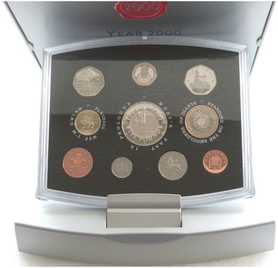2000 Royal Mint Executive Proof 10 Coin Set Box Coa