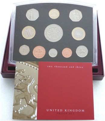 2003 Royal Mint Standard Proof 11 Coin Set Box Coa