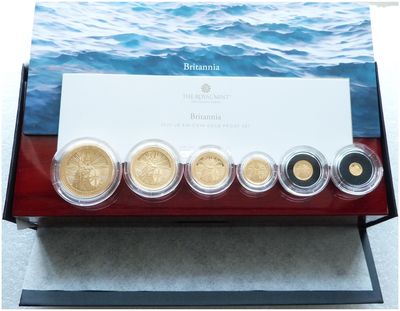 2025 Britannia Premium Gold Proof 6 Coin Set Box Coa - Mintage 125