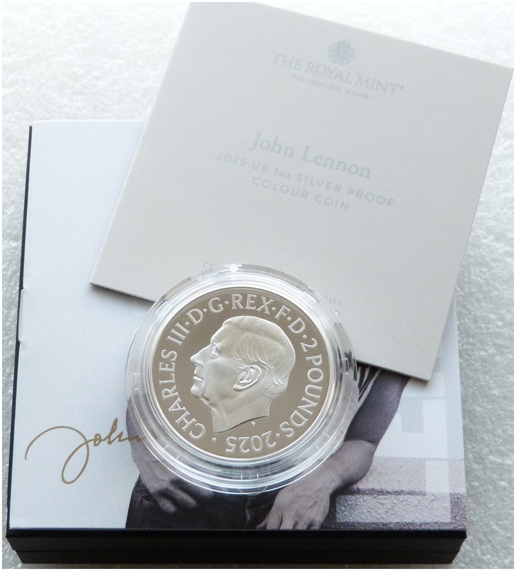 2025年イギリス ミュージックレジェンド ジョン・レノン PF70UC FR 1