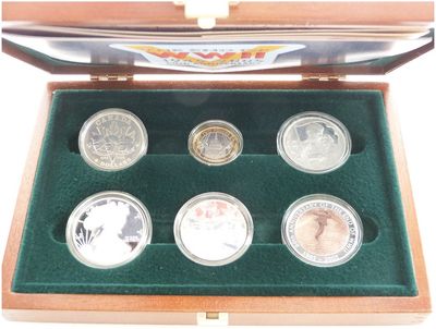 2005 Allied Forces Silver Proof 6 Coin Set Box Coa
