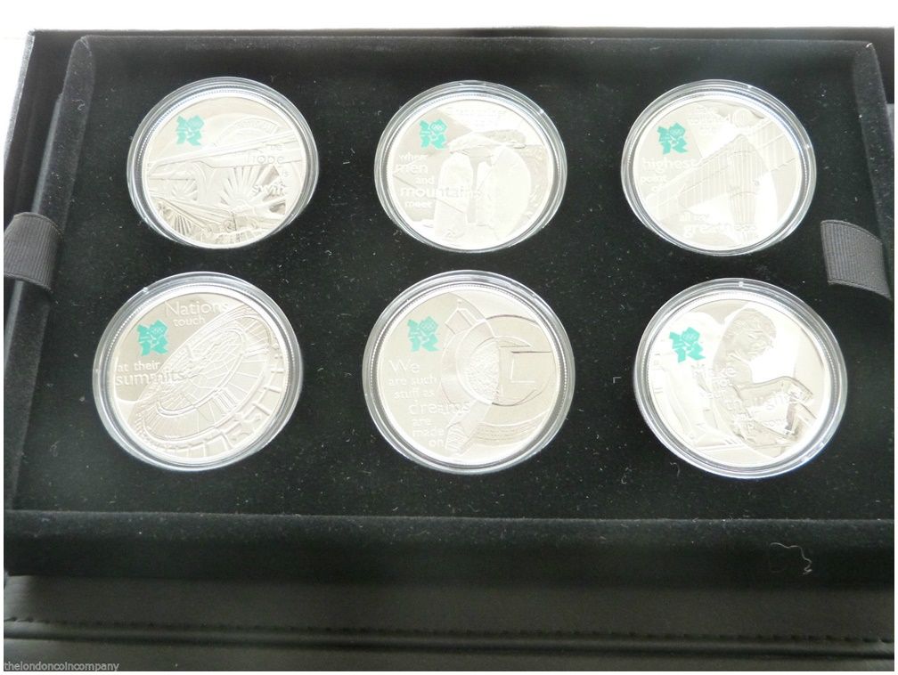 2009 Celebration of Britain Mind £5 Silver Proof 6 Coin Set Box Coa