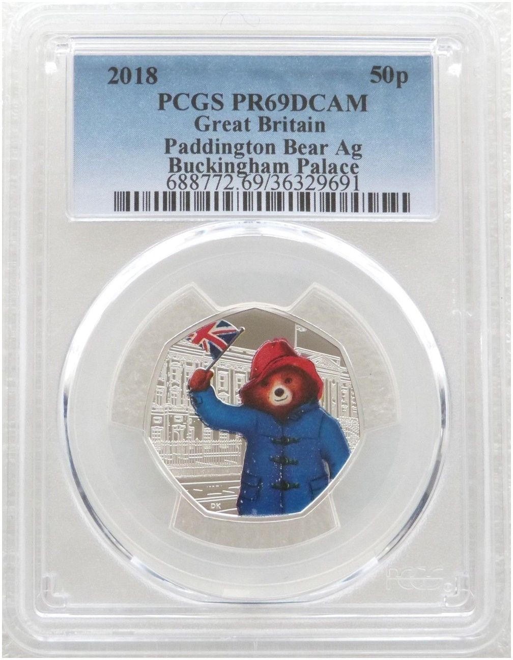 2018 Paddington at Buckingham Palace 50p Silver Proof Coin PCGS PR69 DCAM