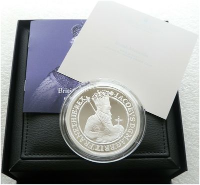 2022 British Monarchs King James I £10 Silver Proof 5oz Coin Box Coa