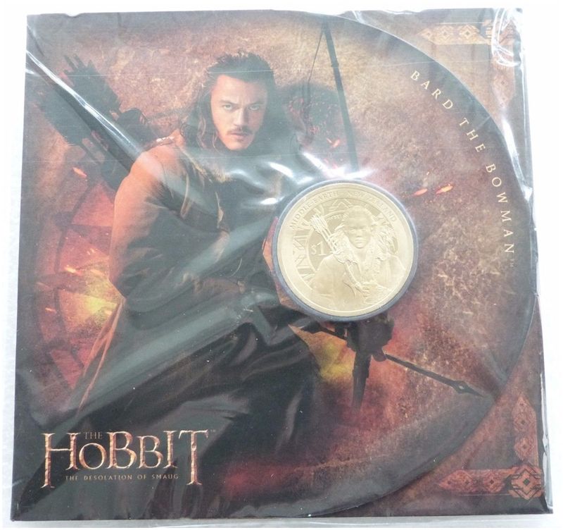2013 New Zealand Post Desolation of Smog Hobbit $1 Coin Pack Sealed