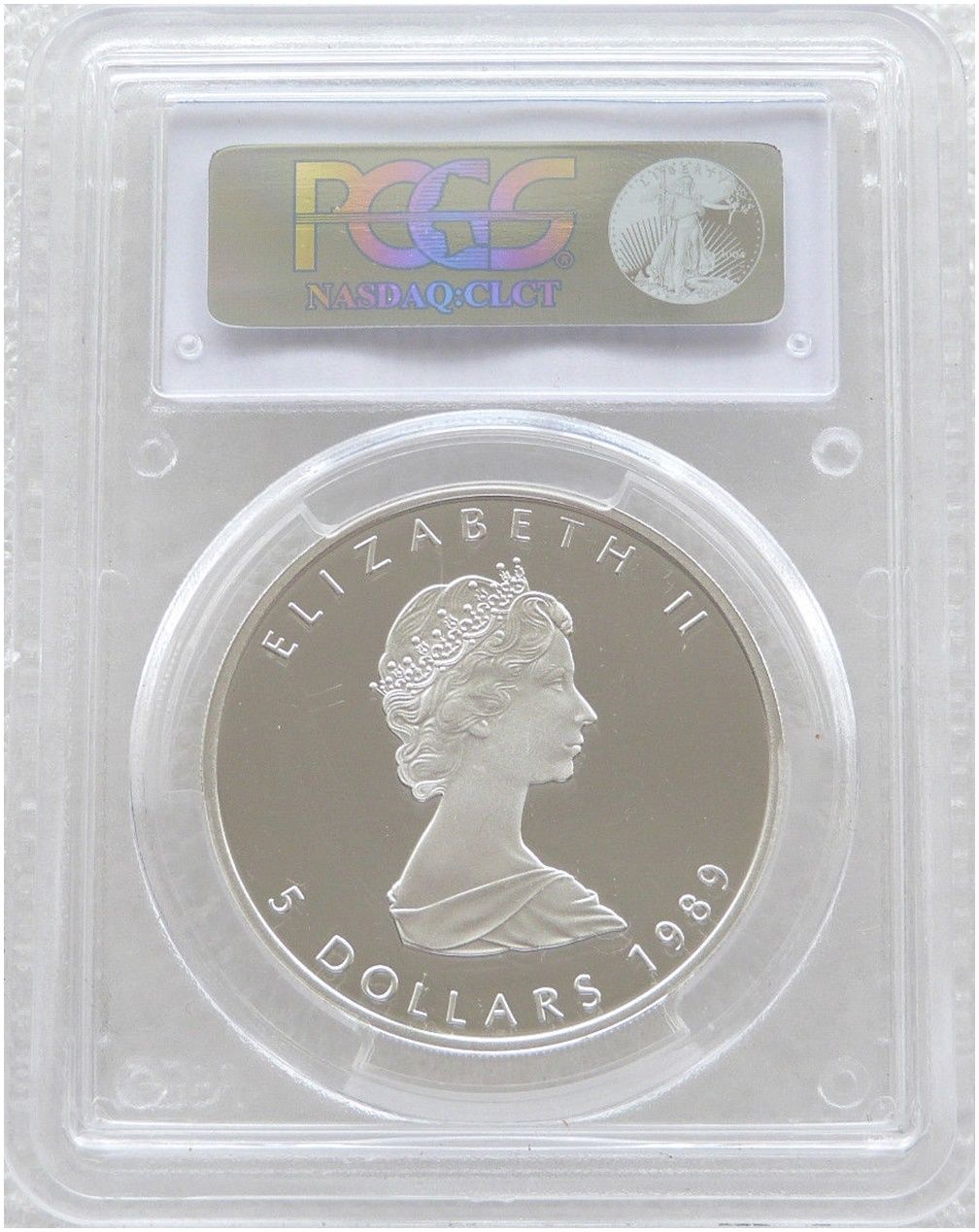 1989 Canada Maple Leaf $5 Silver Proof 1oz Coin PCGS PR69 DCAM