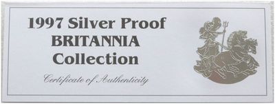 1997 Britannia Silver Proof 4 Coin Set Certificate Only