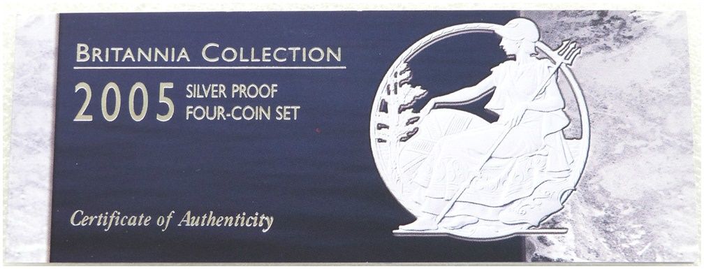 2005 Britannia Silver Proof 4 Coin Set Certificate Only