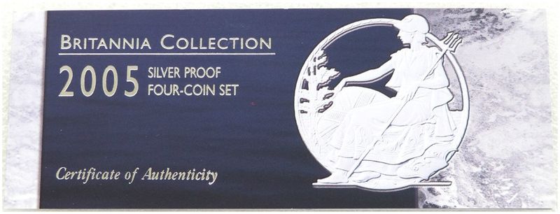 2005 Britannia Silver Proof 4 Coin Set Certificate Only
