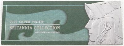 2003 Britannia Silver Proof 4 Coin Set Certificate Only