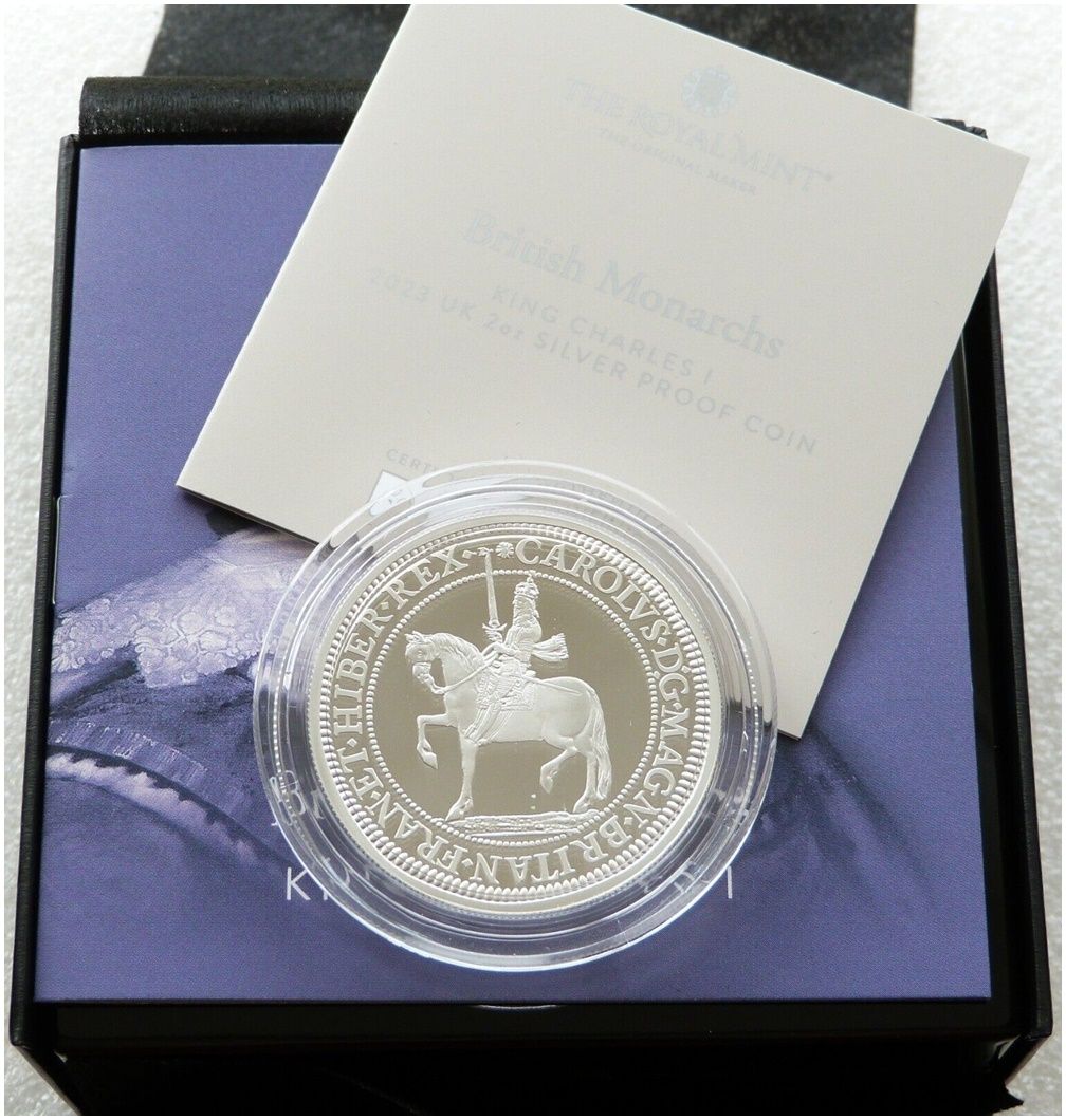 2023 British Monarchs King Charles I £5 Silver Proof 2oz Coin Box Coa