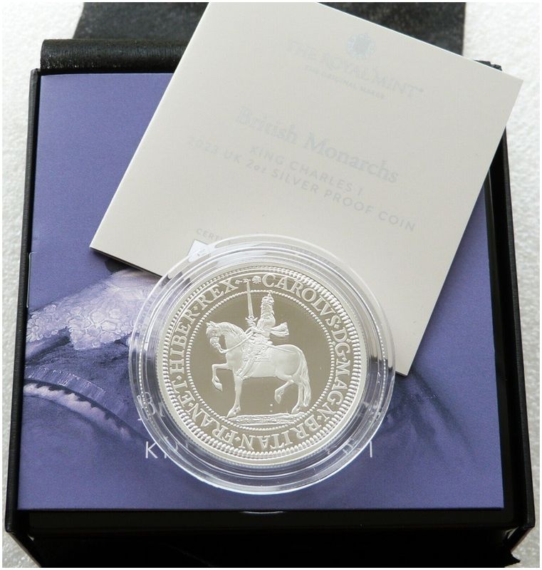 2023 British Monarchs King Charles I £5 Silver Proof 2oz Coin Box Coa