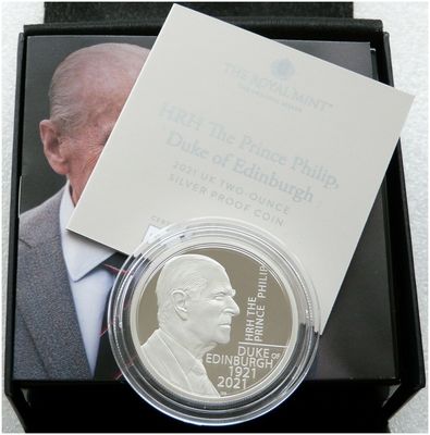 2021 Prince Philip Memorial £5 Silver Proof 2oz Coin Box Coa