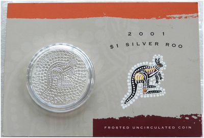 2001 Australia Kangaroo $1 Silver 1oz Coin Mint Pack