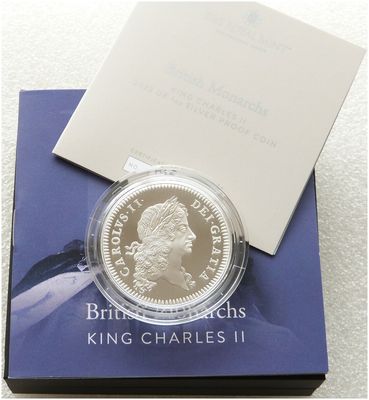 2023 British Monarchs King Charles II £2 Silver Proof 1oz Coin Box Coa