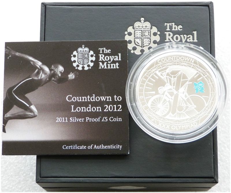 2011 London Olympic Games Countdown £5 Silver Proof Coin Box Coa